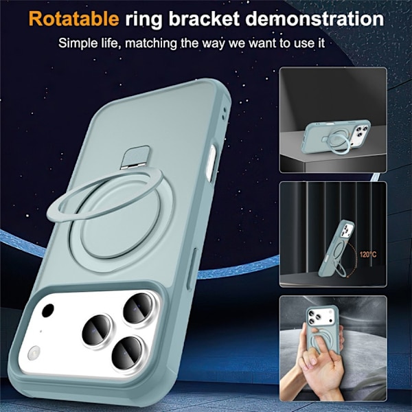 Mobilskal till iPhone 17 Pro MagSafe TPU+PC Kickstand - Blå Blå