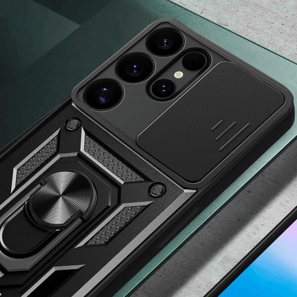 Mobilskal till Galaxy S25 Ultra Hybrid Armor Camshield - Blå Blå