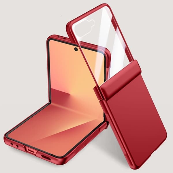 Mobilskal till Galaxy Z Flip 7 Hard PC Hinge Protection - Röd Röd