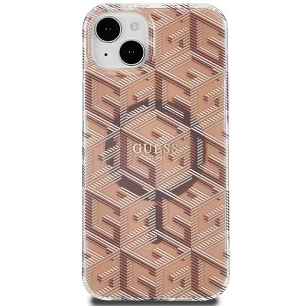 Guess Mobilskal till iPhone 15/14 Plus Magsafe IML GCube - Brun Brun