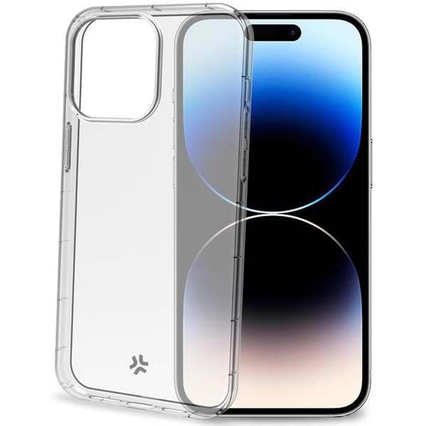 Celly Mobilskal till iPhone 15 Pro Hexagel Anti-Shock - Transparent Röd