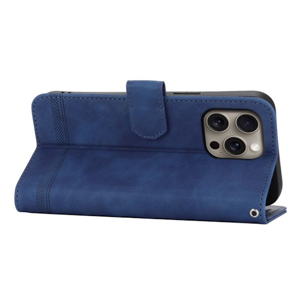 DIERFENG DF-03 iPhone 16 Pro Max Plånboksfodral Konstläder - Blå