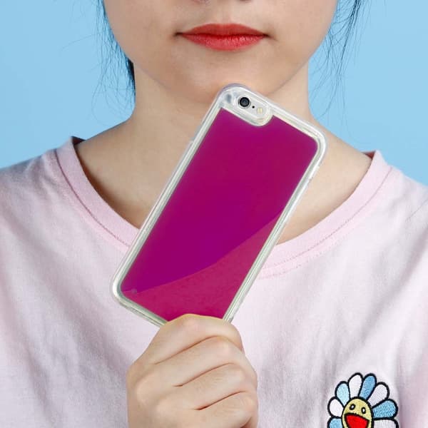 Liquid Neon Sand -kuori iPhone 6/6s - Violet Lila