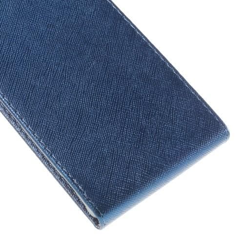 Cross Pattern Flipfodral till Sony Xperia Z3+ - Mörkblå Blue