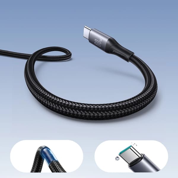 Joyroom USB-C - USB-C kabel 60W 2m S-A28 - Svart Svart