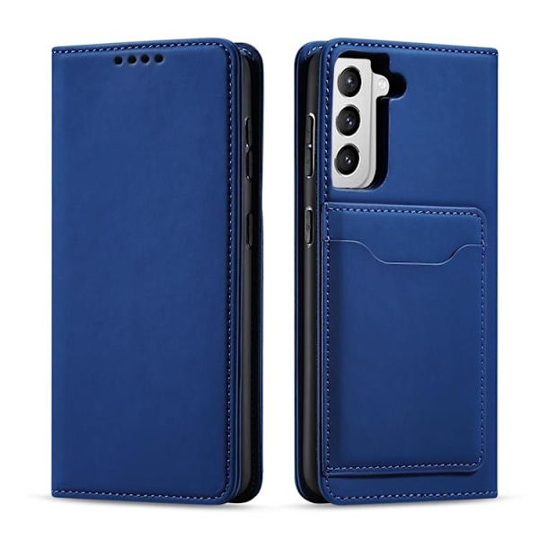 Galaxy S22 Plus Plånboksfodral Magnet Stand - Blå