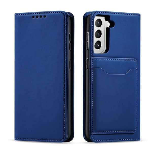Galaxy S22 Plus Plånboksfodral Magnet Stand - Blå Blå