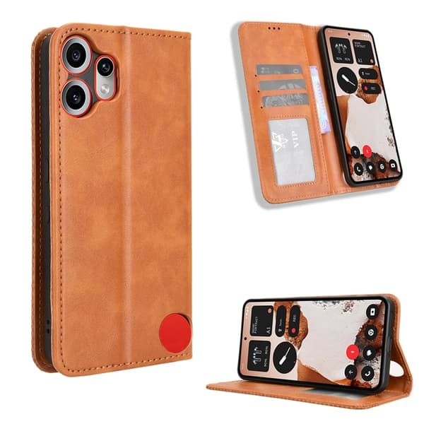 Nothing CMF Phone 2 Pro Plånboksfodral Retro Kickstand - Brun Brun