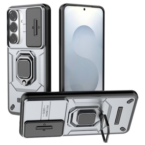 Mobilskal för Samsung Galaxy S26 Plus PC + TPU Kickstand - Grå