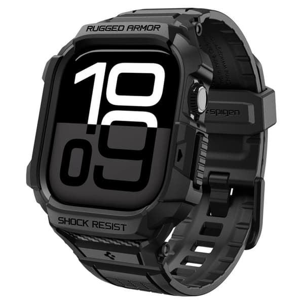 Spigen Apple Watch 42mm Series 10 Etui Rugged Armor Pro - Mat Sort Svart