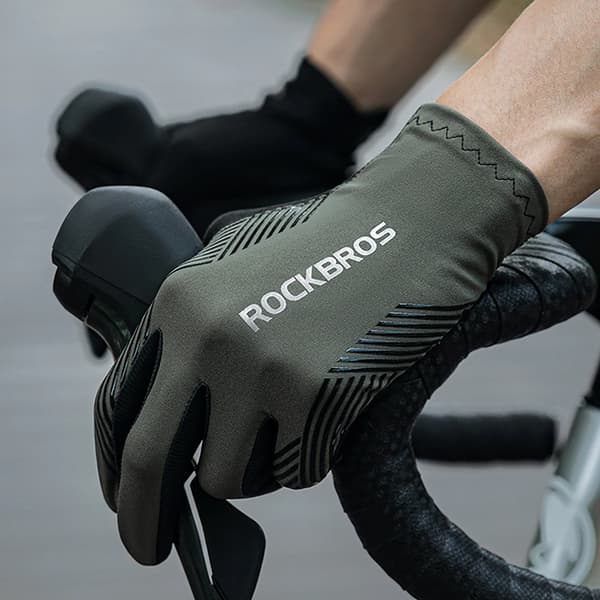 Rockbros Cykelhandskar Vår/Sommar/Höst Hel Storlek: L - Svart