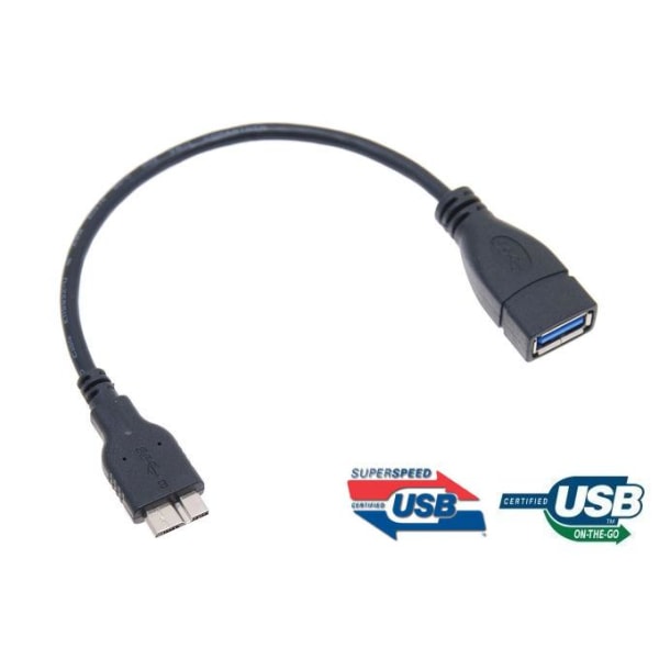USB 2.0 USB Host / OTG Adapter Cable for Samsung Galaxy Note 3 ( Svart