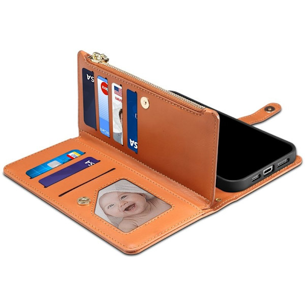 ESEBLE iPhone 16 Pro Max Plånboksfodral Konstläder - Brun