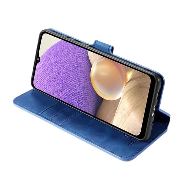 DG.MING Retro KonstläderPlånboksfodral Samsung Galaxy A32 5G Blå