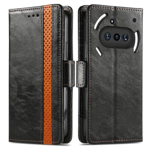 CASENEO For Nothing Phone (3a) Plånboksfodral Konstläder - Svart