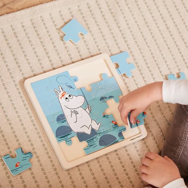 MOOMIN Puslespil 16 Stk Træpuslespil Fiskeri