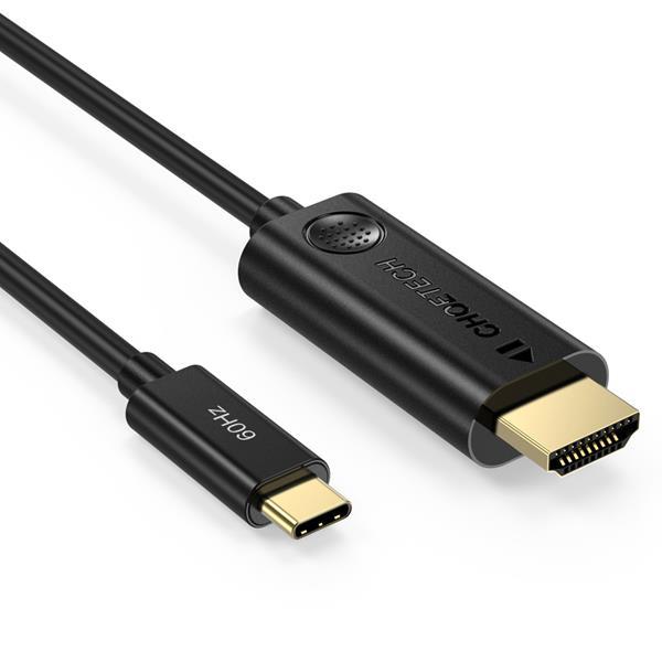 Choetech-sovitinkaapeli USB-C-HDMI 1,8m - musta Black