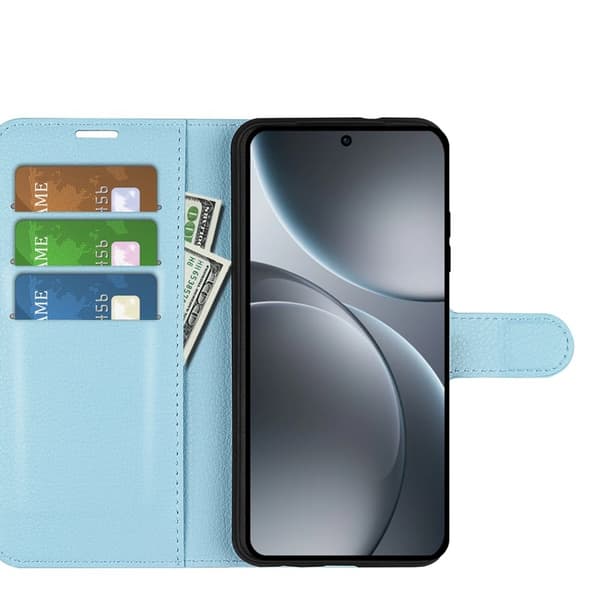Oppo Find X9 Pro 5G Plånboksfodral Konstläder Stötskydd - Blå