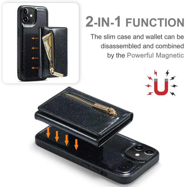 DG.MING M3 Series Mobilskal till iPhone 12/12 Pro med Kickstand - Svart