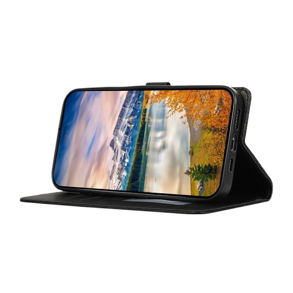Plånboksfodral för Samsung Galaxy S26 Plus 3D Rombmönster - Svart