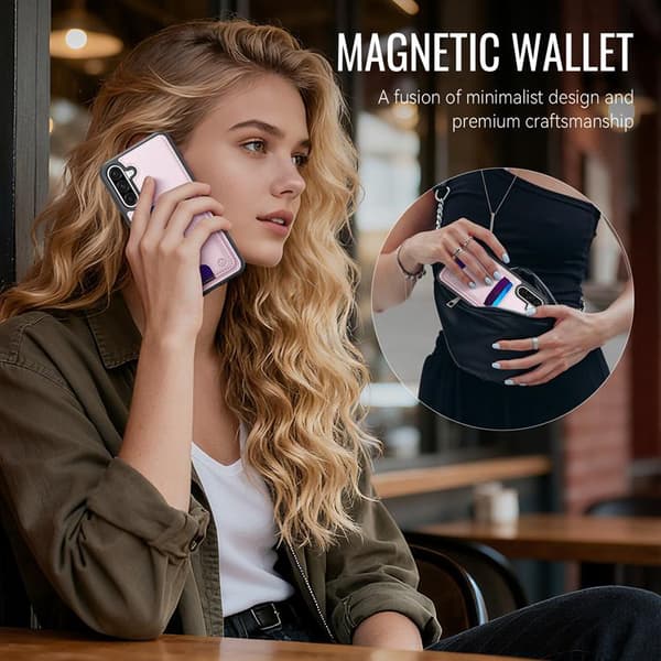 JEEHOOD Samsung Galaxy A26 5G Mobilskal KonstLäder - Rosa Rosa