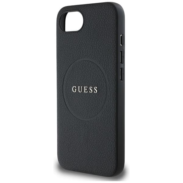 Guess Mobilskal till iPhone 16e MagSafe Grained Ring - Svart