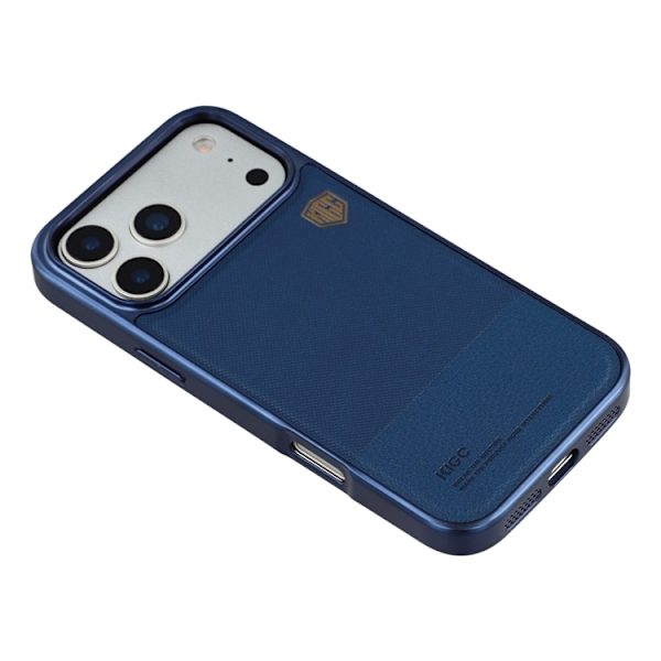 KIGC Mobilskal till iPhone 17 Pro Electroplating PC + TPU + PU - Blå Blå