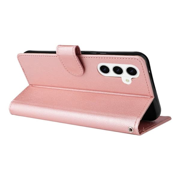 Samsung Galaxy S26 / S26 Pro Plånboksfodral Ställ Konstläder - Roséguld