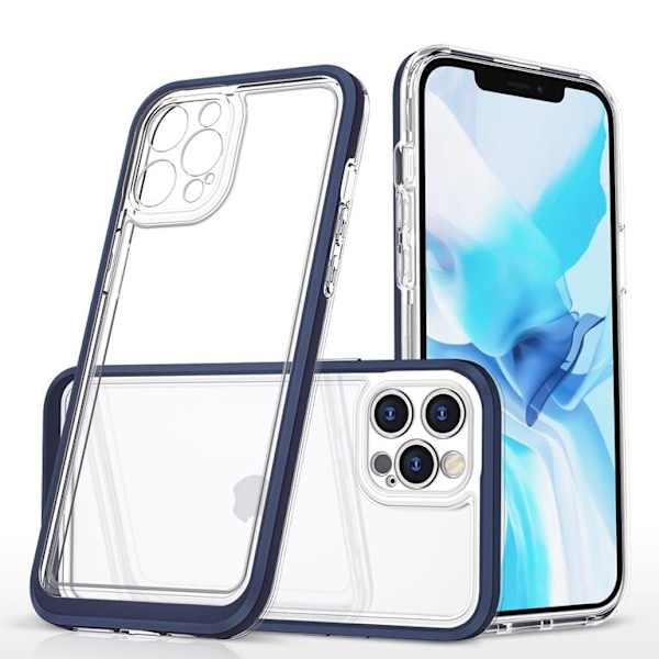 iPhone 12 Pro Max Skal Clear 3in1 - Blå