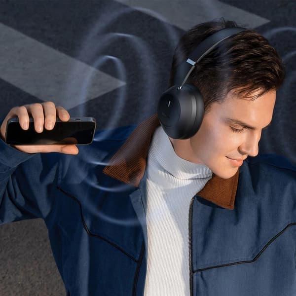 Baseus On-Ear Trådlösa Hörlurar Bluetooth 5.3 - Svart Black