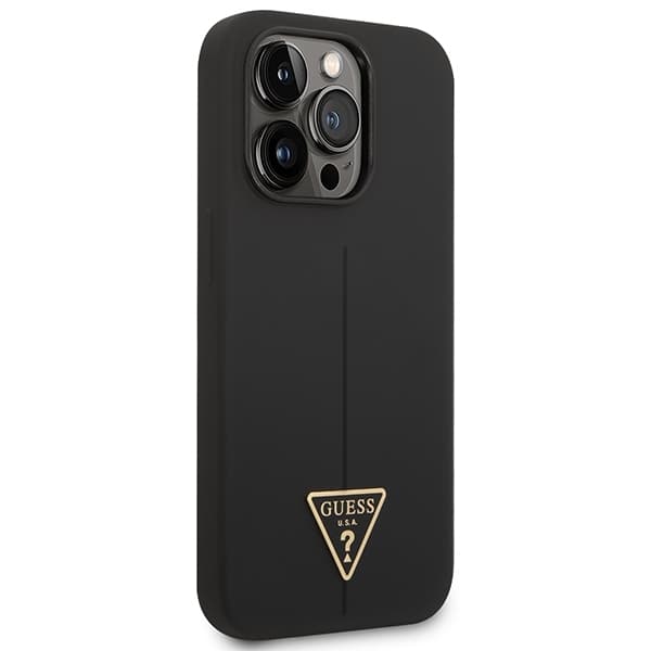 Guess telefontaske til iPhone 14 Pro Max MagSafe silikone trekant