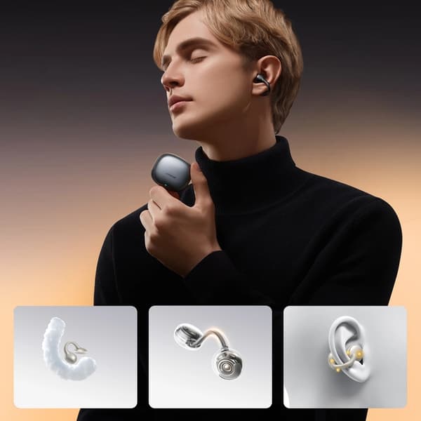 Joyroom Openfree Trådlösa Hörlurar Open-ear - Svart Svart