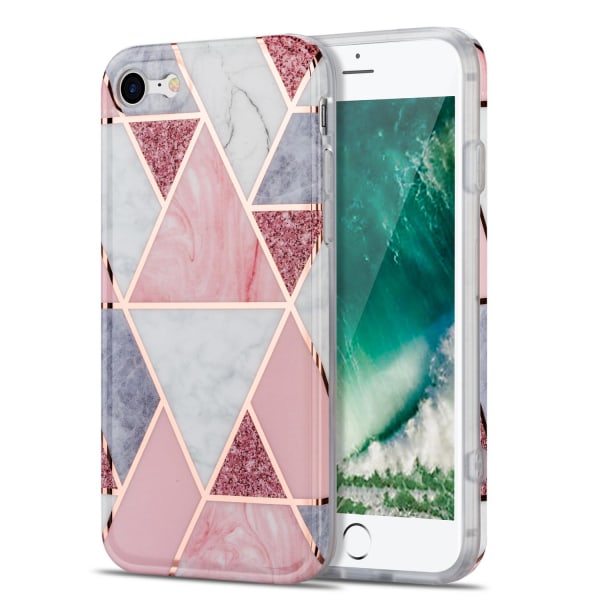 BOOM - Grid skal till iPhone 7/8/SE 2020 - Pink Marmor Apple