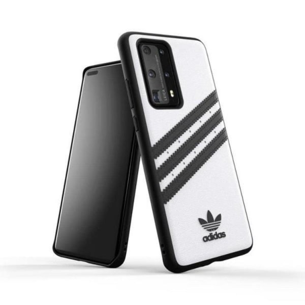 Adidas Huawei P40 Cover ELLER Formstøbt PU Hvid / Sort