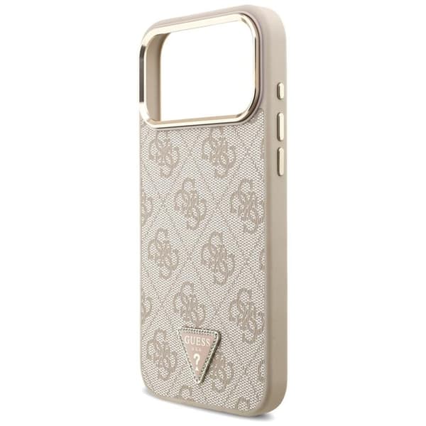 Guess Mobilskal till iPhone 17 Pro Max MagSafe 4G Triangle Logo - Rosa Guld Rosa