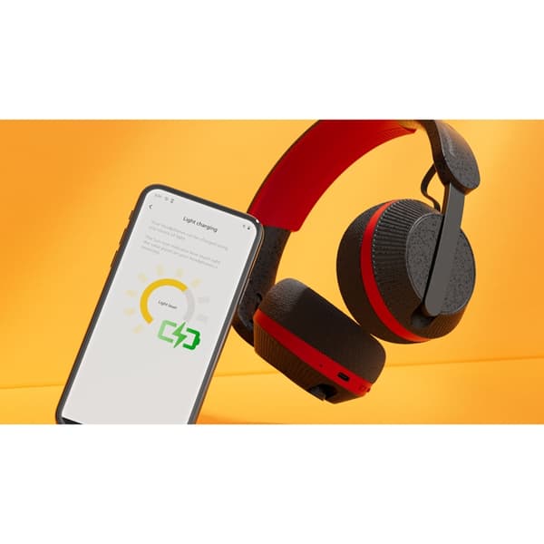 PHILIPS Over-Ear Hovedtelefoner Sport Solcelle IP55 - Sort/Rød Svart