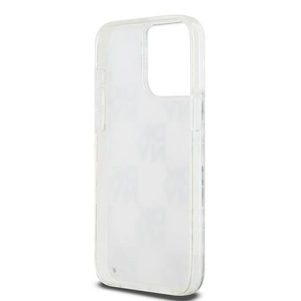 DKNY iPhone 15 Pro Max Mobilskal Liquid Glitter Multi Logo - Vit