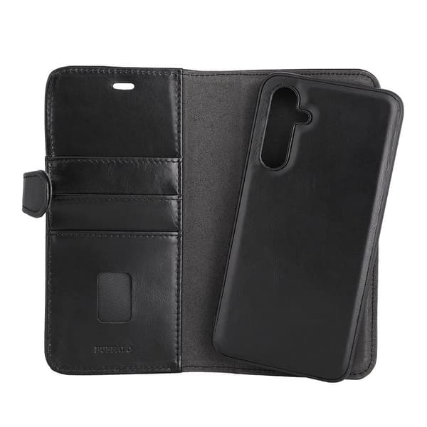 BUFFALO Telefontaske Læder 2-i-1 Sort - Samsung A35 5G