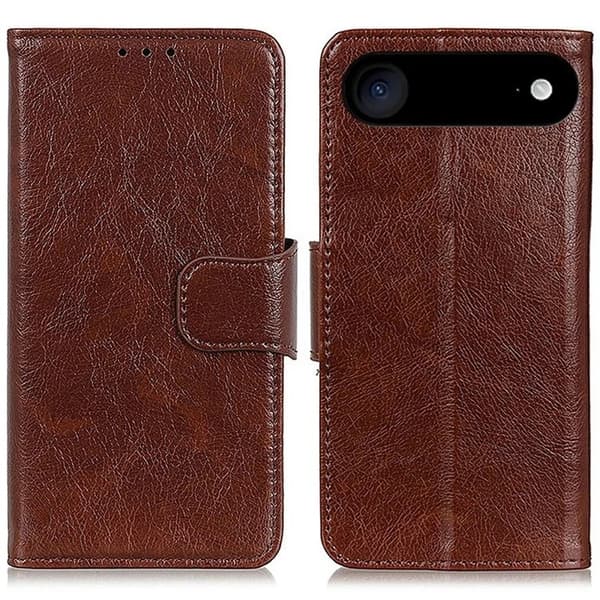 iPhone Air Plånboksfodral Äkta läder - Brun Brun