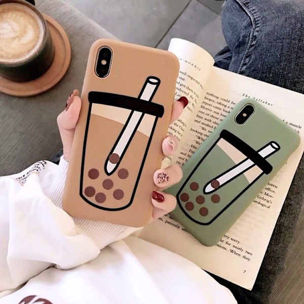 iPhone 11 Mobilskal Boba Milk Tea Silikon - Brun