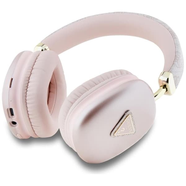 Guess Over-Ear-hovedtelefoner Bluetooth 5.3 4G trekantlogo Rosa