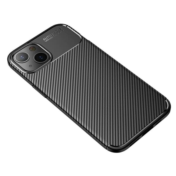 Carbon Fiber Telefontaske til Apple iPhone 13 Mini - Sort Black