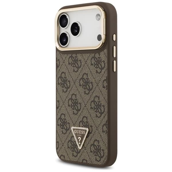 Guess Mobilskal till iPhone 17 Pro Max MagSafe Triangle Logo & Stand Brun