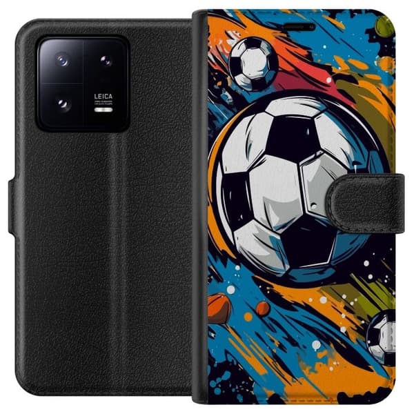 Plånboksfodral till Xiaomi 13 Pro med Fotbollar