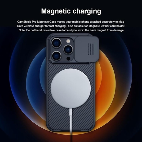 Nillkin iPhone 14 Pro Max Skal Magsafe CamShield Pro - Blå