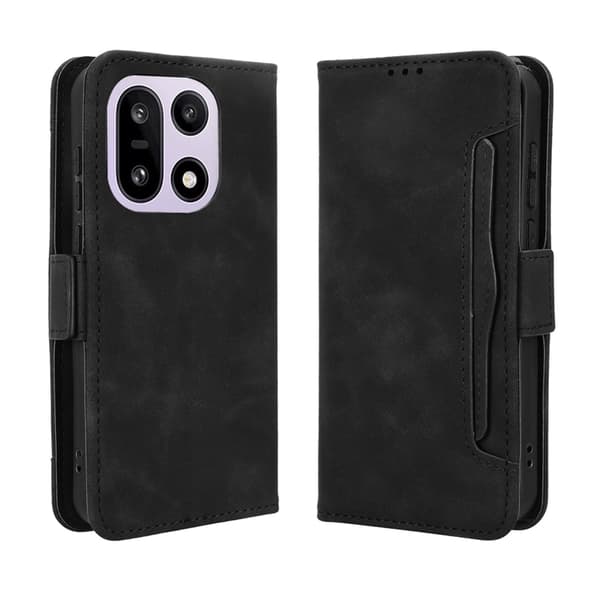 OnePlus 15 5G Plånboksfodral Konstläder Svart