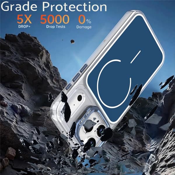 Mobilskal till iPhone 17 Pro Max MagSafe Lens Kickstand TPU + PC - Blå Blå