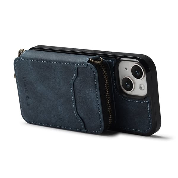 LC.IMEEKE L6 iPhone 14/13 Plånboksfodral Magnetiskt - Blå Konstläder