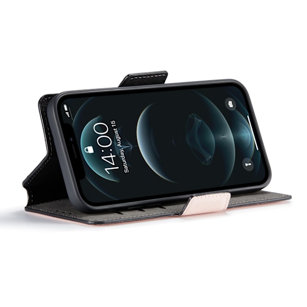 Muxma Saffiano Plånboksfodral till iPhone 13 Pro Max - Rosa Rosa
