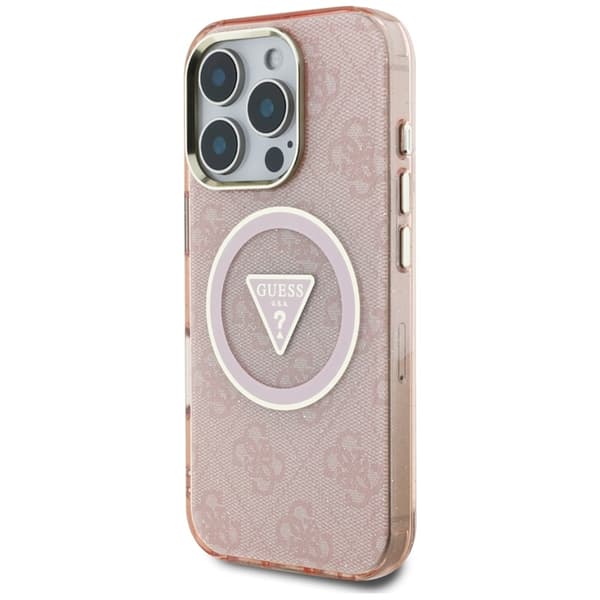 Guess Mobilskal till iPhone 16 Pro Max Magsafe Glitter - Rosa